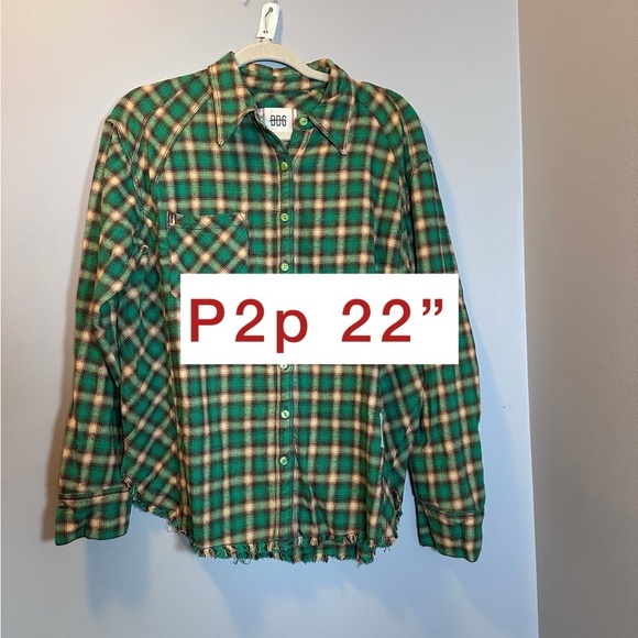 The doors upcycle button down raw hem - Picture 2 of 7